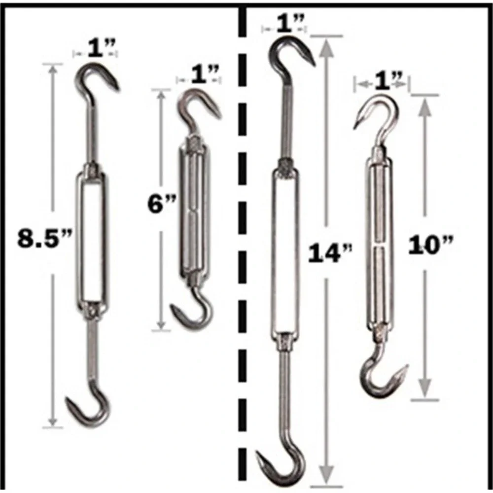 6 Inch ColourTree Hardware Kit for Sun Shade Sail Triangle Rectangle Install